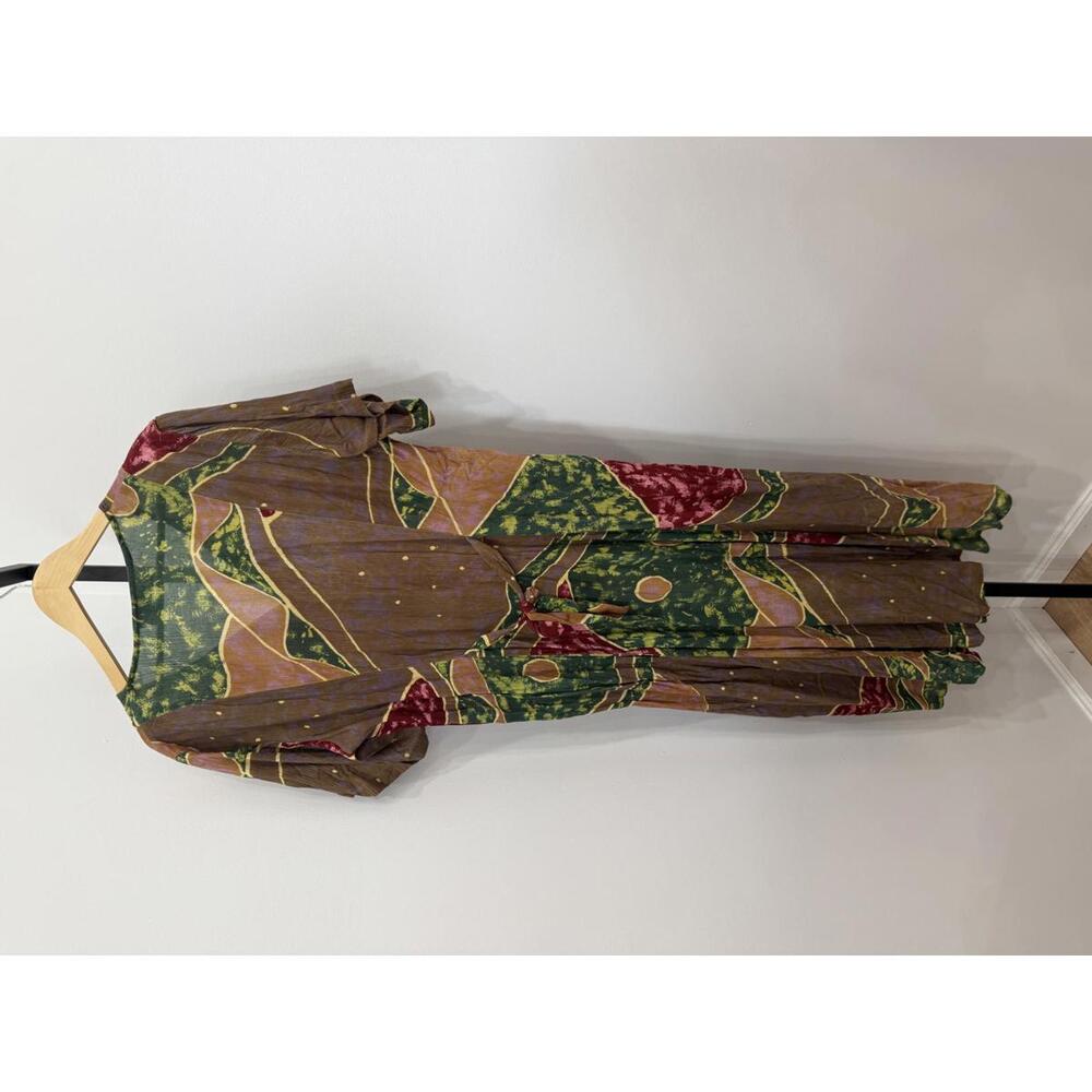 Vintage High Society L Patchwork Pattern Button-F… - image 6